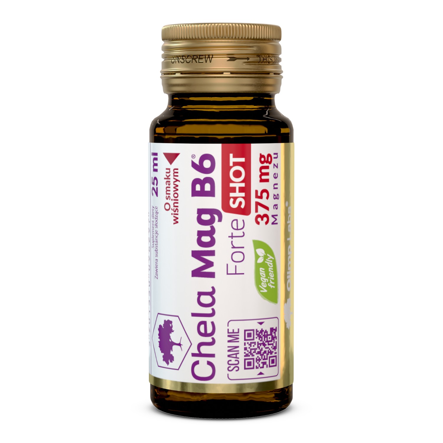 Olimp Chela-Mag B6 Forte Shot o smaku wiśniowym, 25 ml