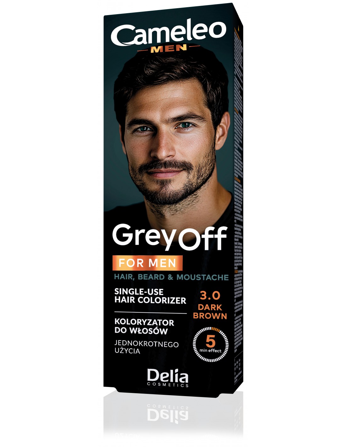 Delia Cameleo Men Grey Off Farba do włosów sasz. 2x15 ml, 3.0 Dark Brown