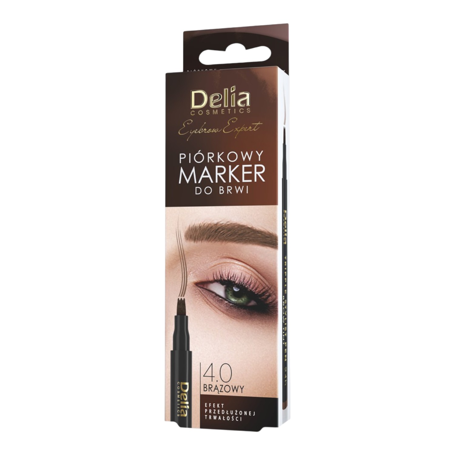 Delia Eyebrow Expert Pennarello per sopracciglia Triple Pen 24h marrone