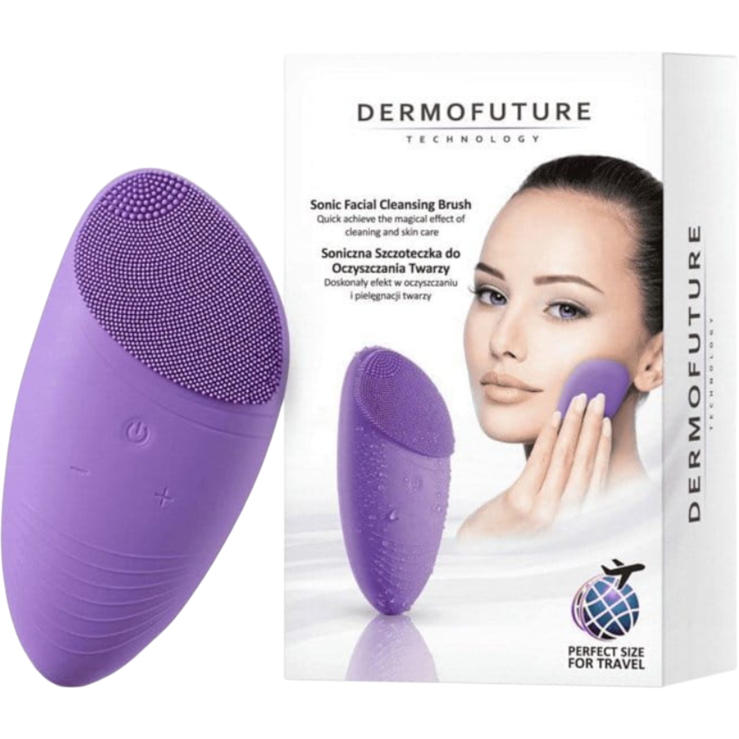 Dermofuture Soniczna szczoteczka do twarzy Mała fioletowa