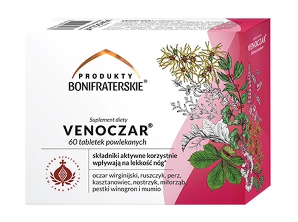 Venoczar Suplement diety, Tabletki Powlekane 60 szt