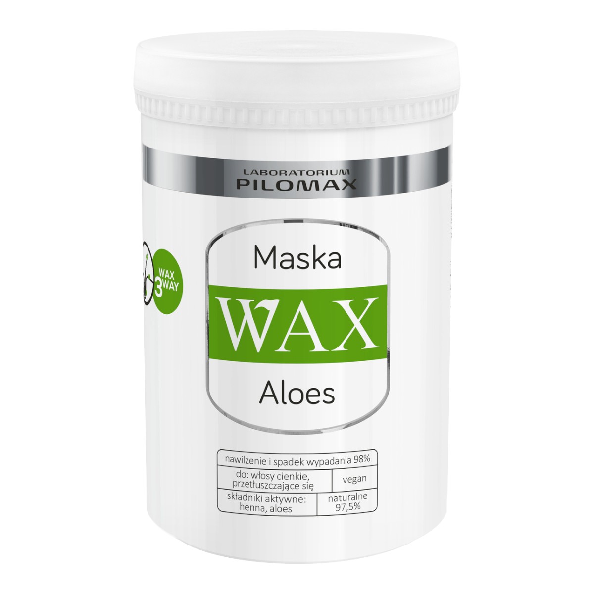 WAX Aloes Maska nawilżająca do włosów cienkich lub przetłuszczających się, 480 ml 