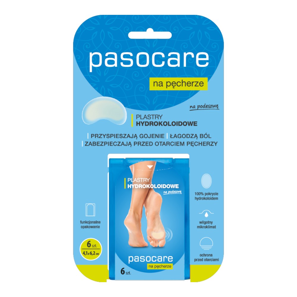 Pasocare Specialist Plus Plaster na pęcherze na podeszwę hydrokoloidowy, 6 szt.