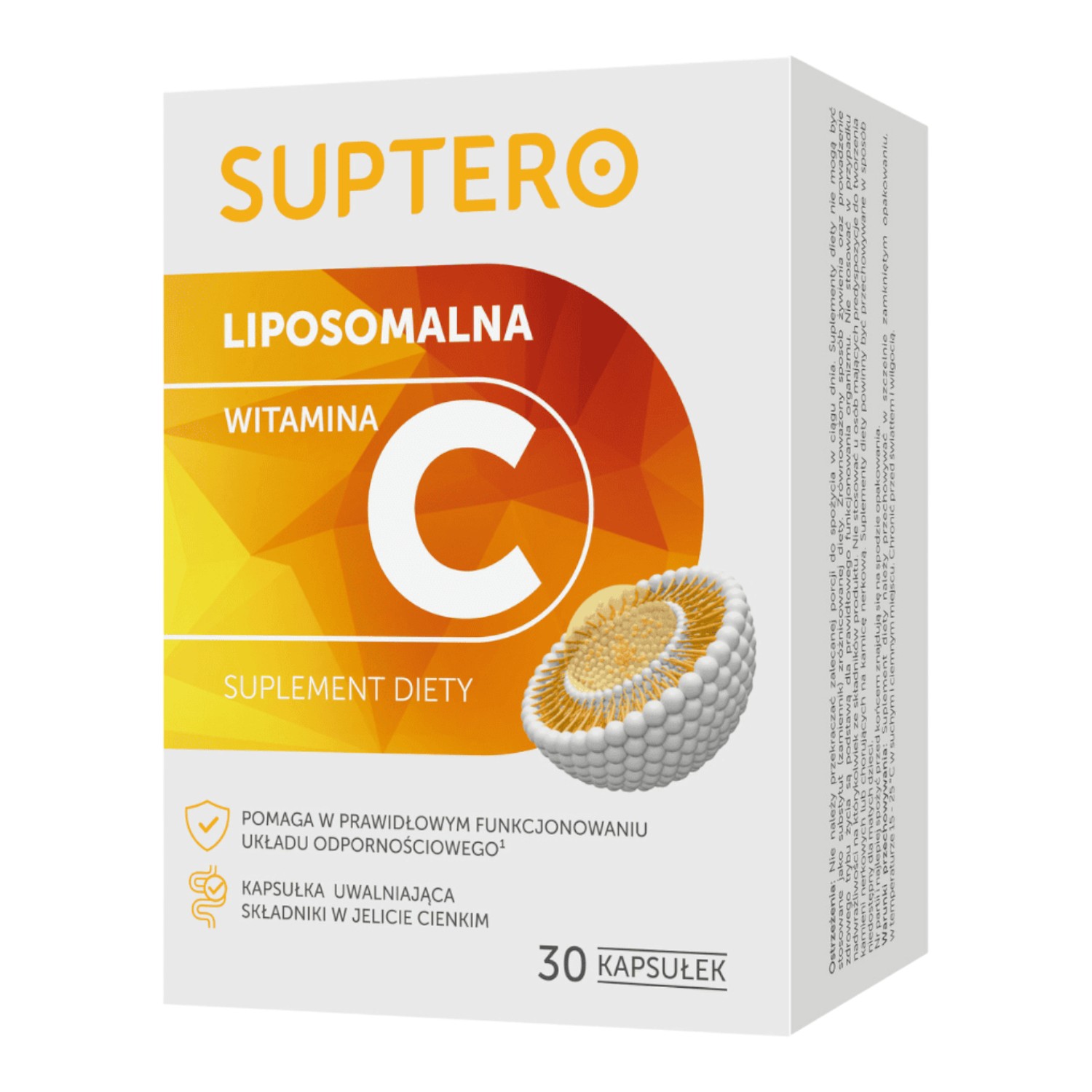 Suptero Liposomalna Witamina C 500 mg Kapsułki, 30 szt.