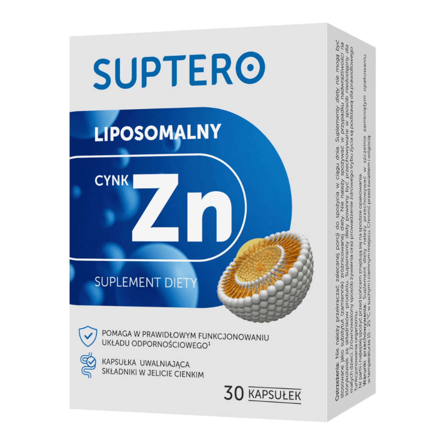 Suptero Liposomalny Cynk Kapsułki, 30 szt.