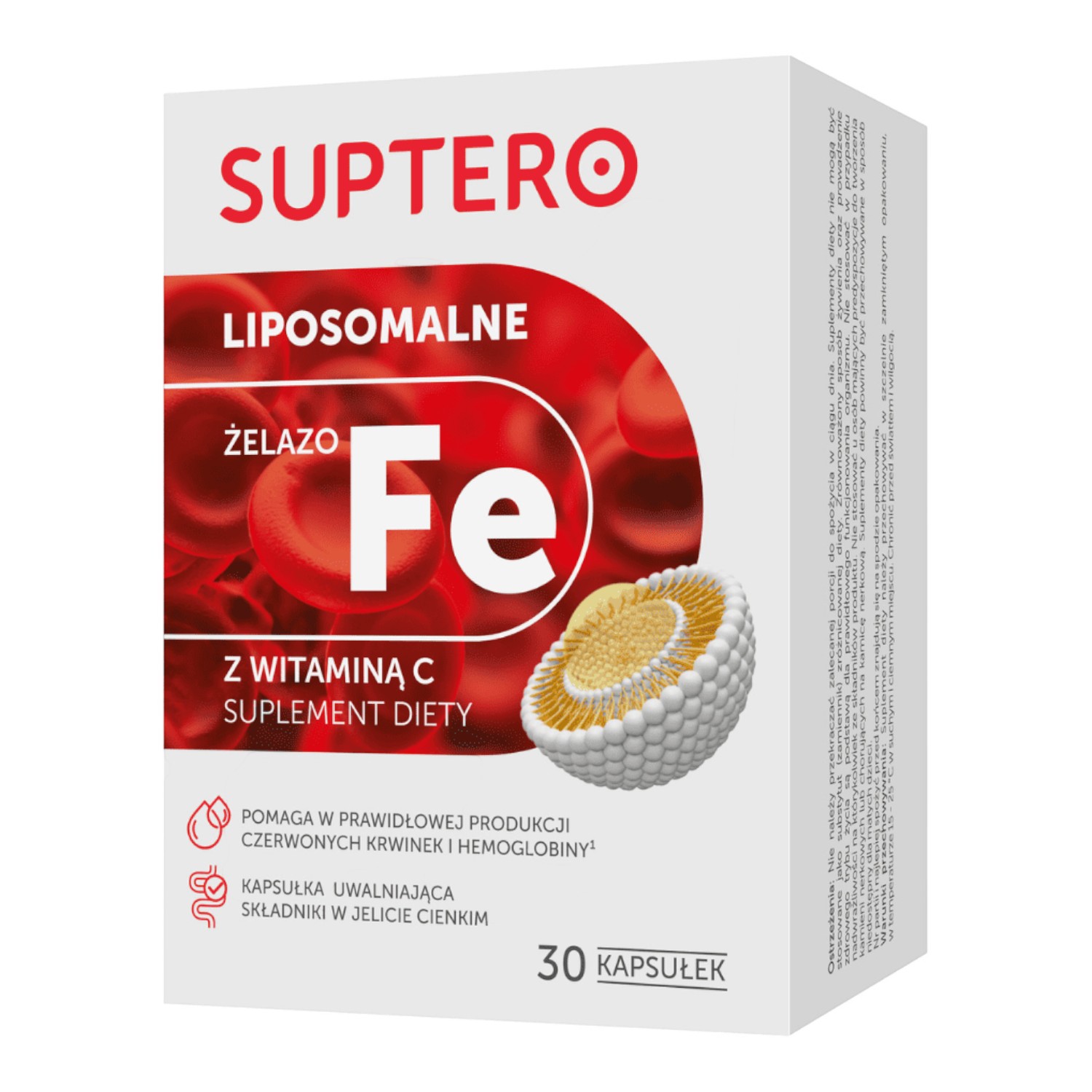 Suptero Liposomalne Żelazo Kapsułki, 30 szt.
