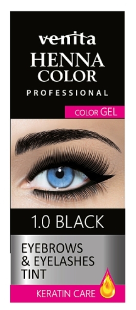 Venita Henna do brwi, 1.0 czarna żelowa