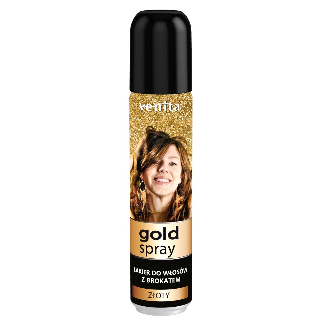 Venita Złoty - Lakier do włosów z brokatem 75 ml