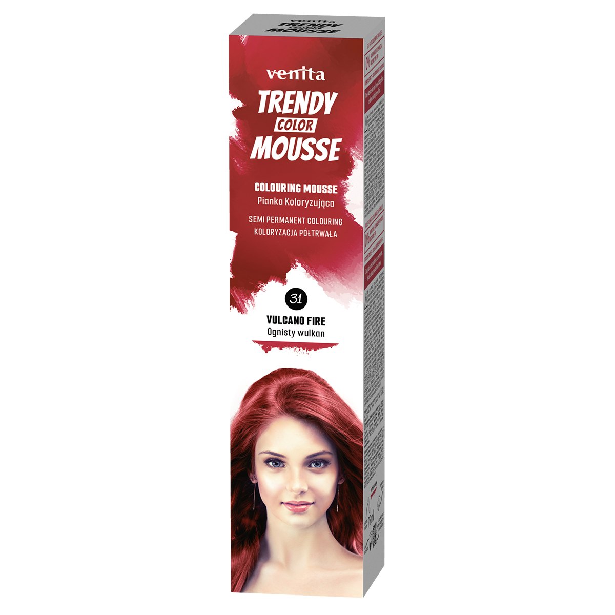 Venita Trendy Color schiuma colorante per capelli, Vulcano di Fuoco 75 ml