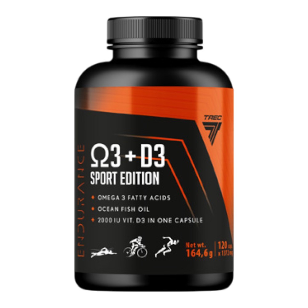 Trec Endurance Omega 3 + D3 Sport Edition Kapsułki, 120 szt.