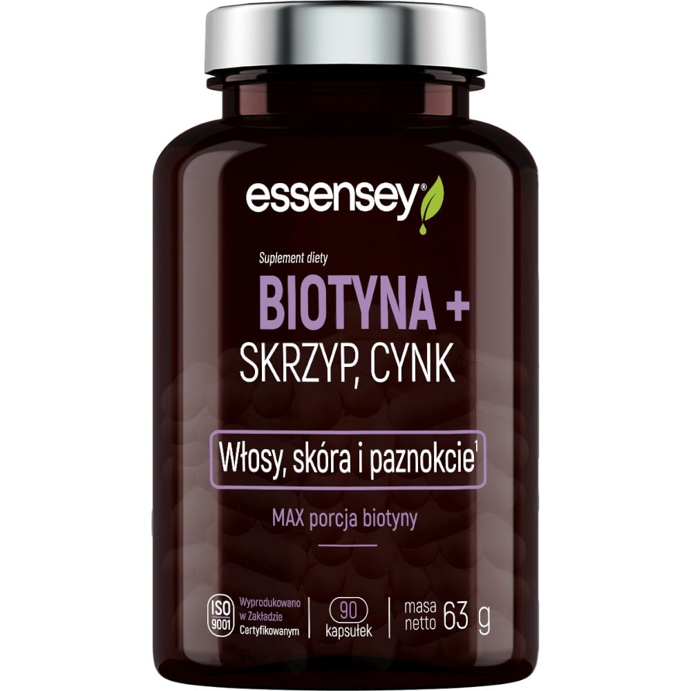 Essensey Biotyna + Skrzyp + Cynk Kapsułki, 90 szt.