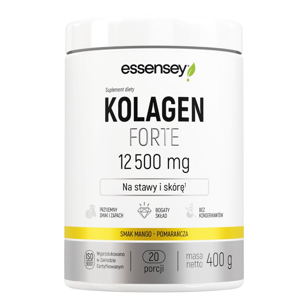 Essensey Kolagen Forte 12500 mg Mango-Pomarańcza, 400 g