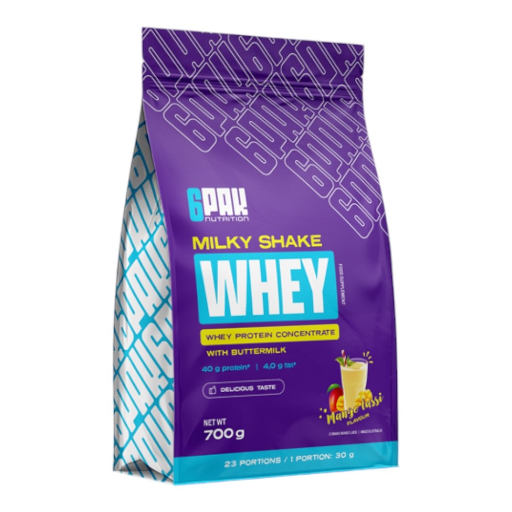 6PAK Milky Shake Whey Mango Lassi, proszek 700 g