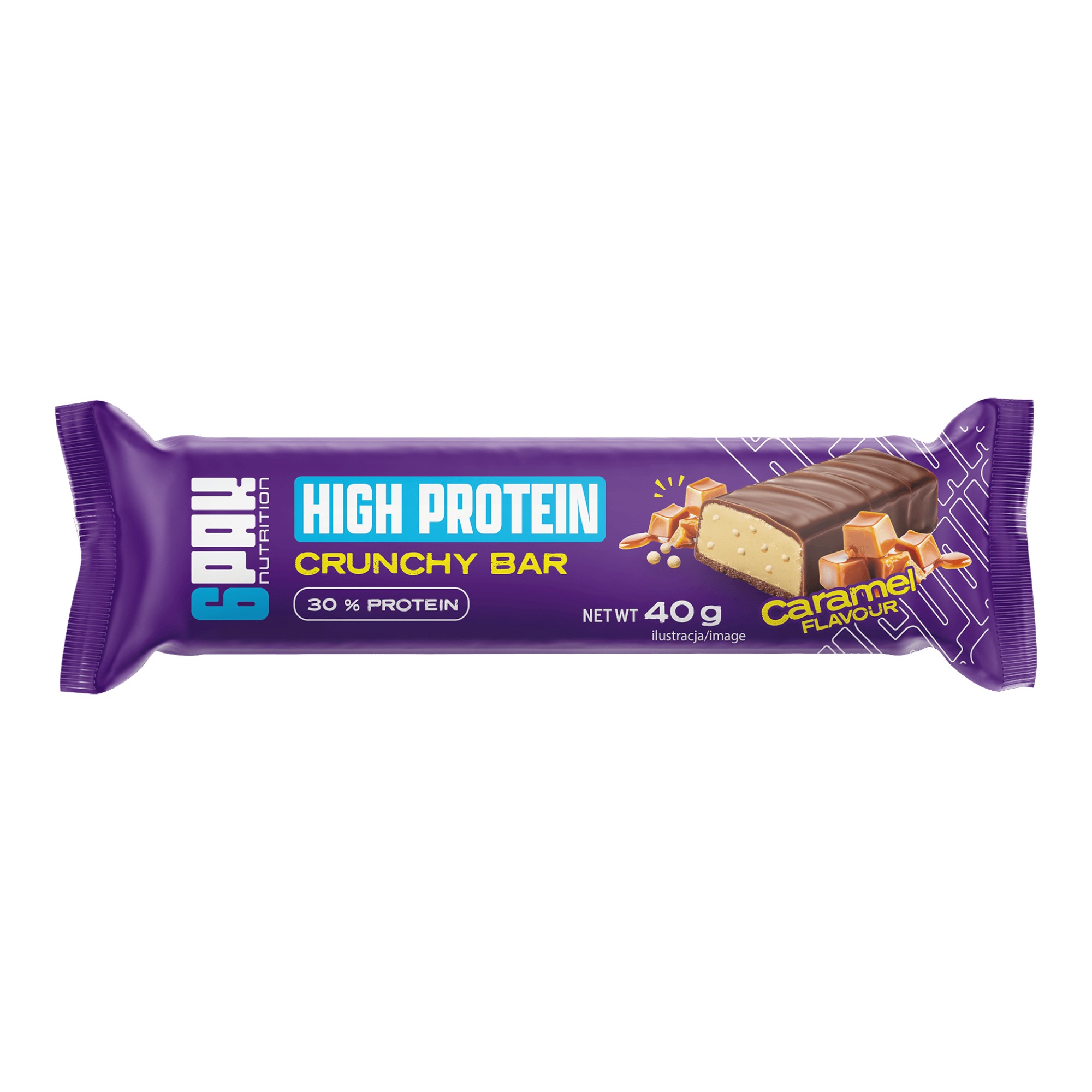 6PAK High Protein Crunchy Bar - caramel