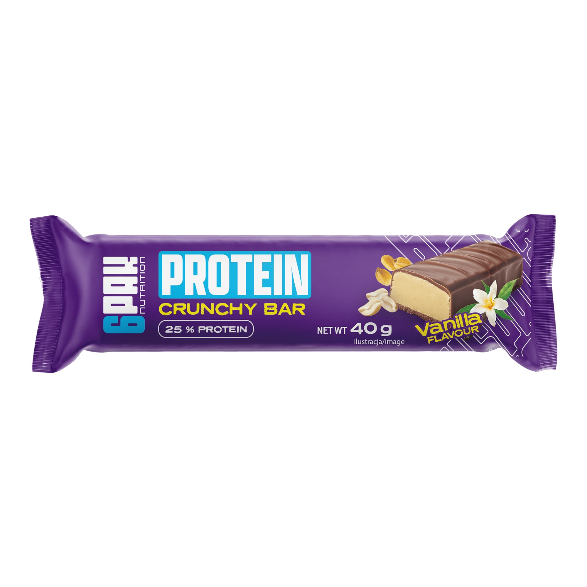 6PAK Protein Crunchy Bar - vanilla 