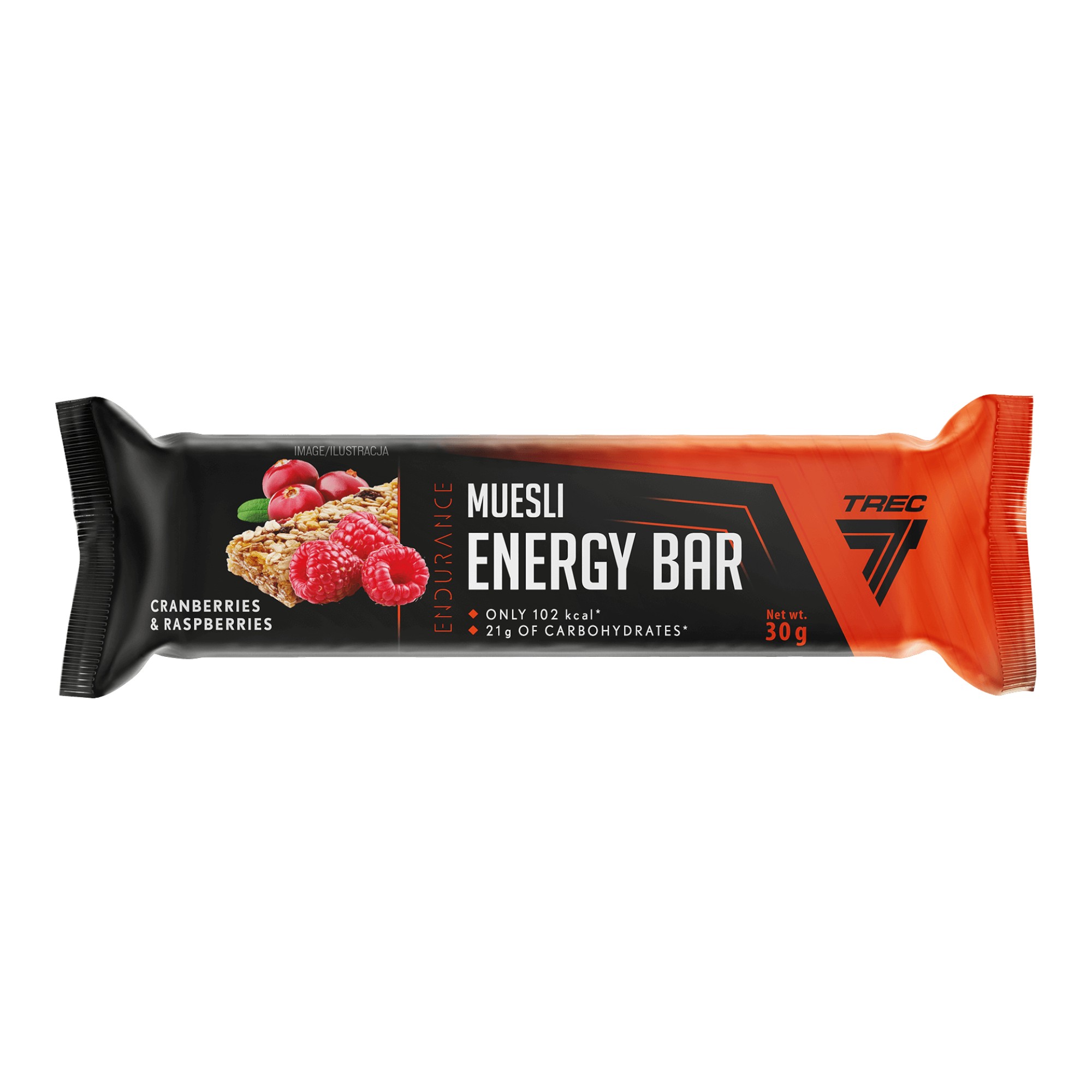 Trec Endurance Muesli Energy Bar - cranberries & raspberries