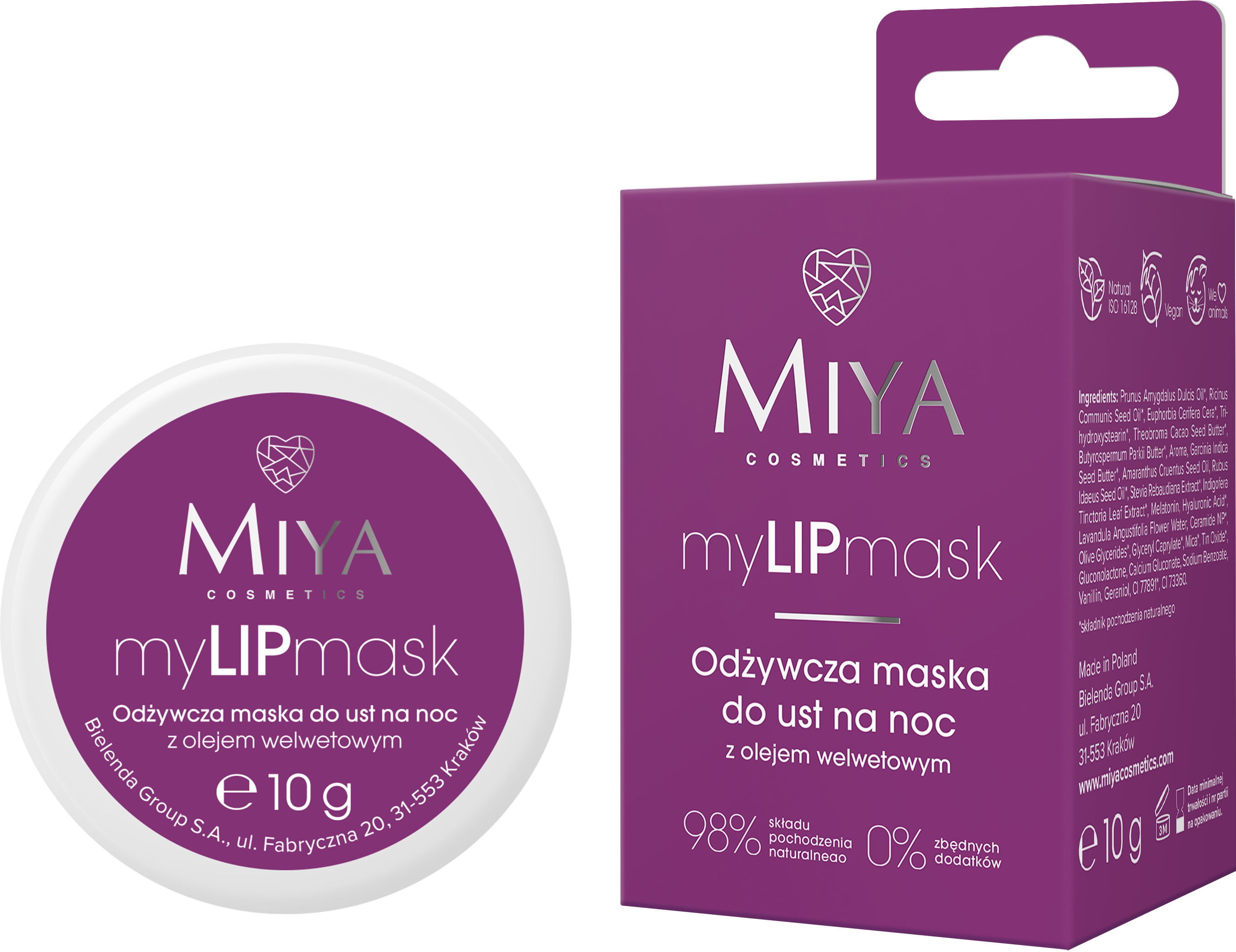 Miya myLIPmask Odżywcza maska do ust na noc 