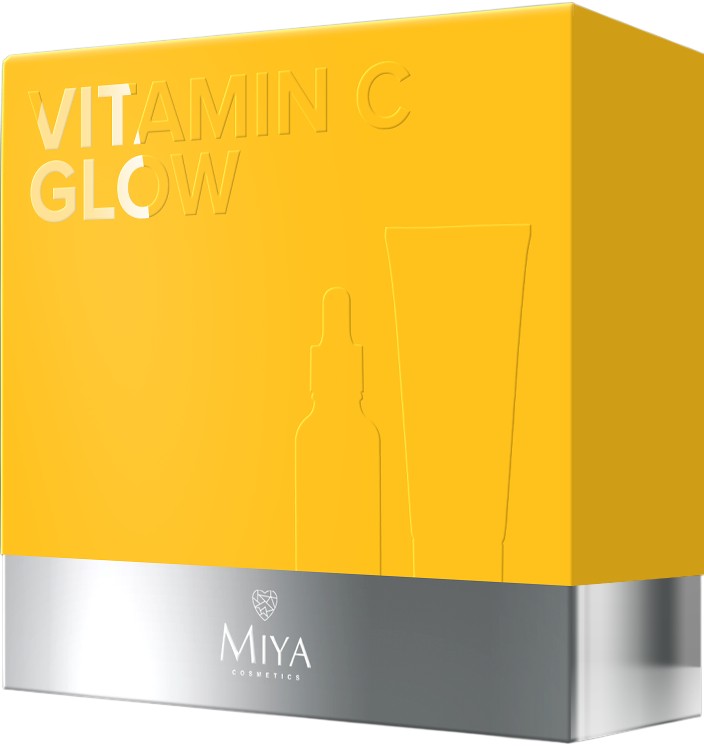 Miya Vitamin C Glow: Siero illuminante per le macchie scure 30ml + Schiuma detergente 100ml