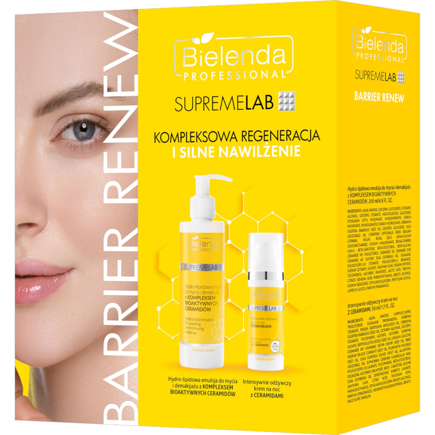 Bielenda zestaw Professional Supremelab Barrier Renew: Krem na noc 50ml + Tonik 200ml