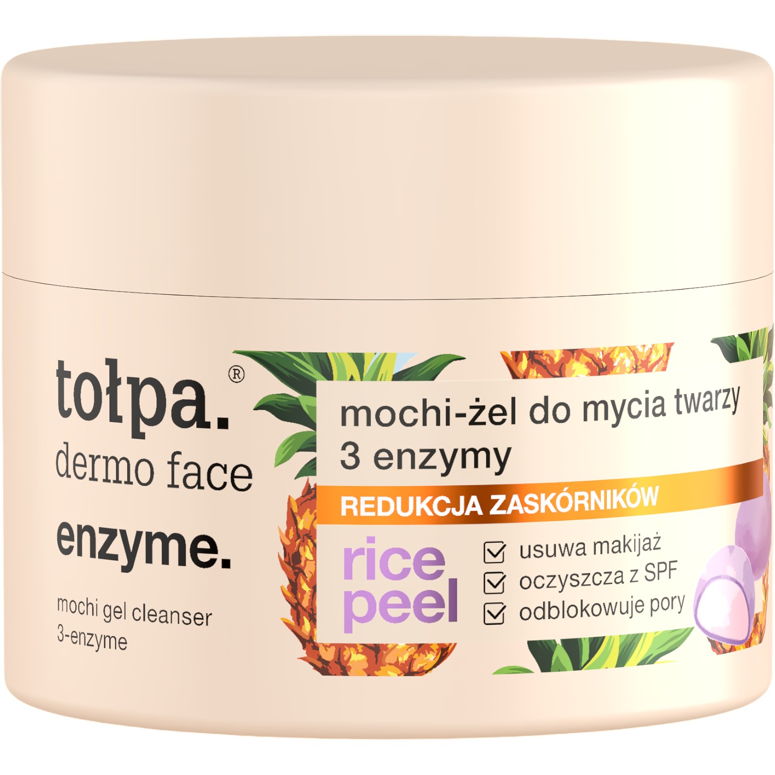 Tołpa Dermo Face Enzyme Mochi Żel do mycia twarzy 3 enzymy Rice Peel 
