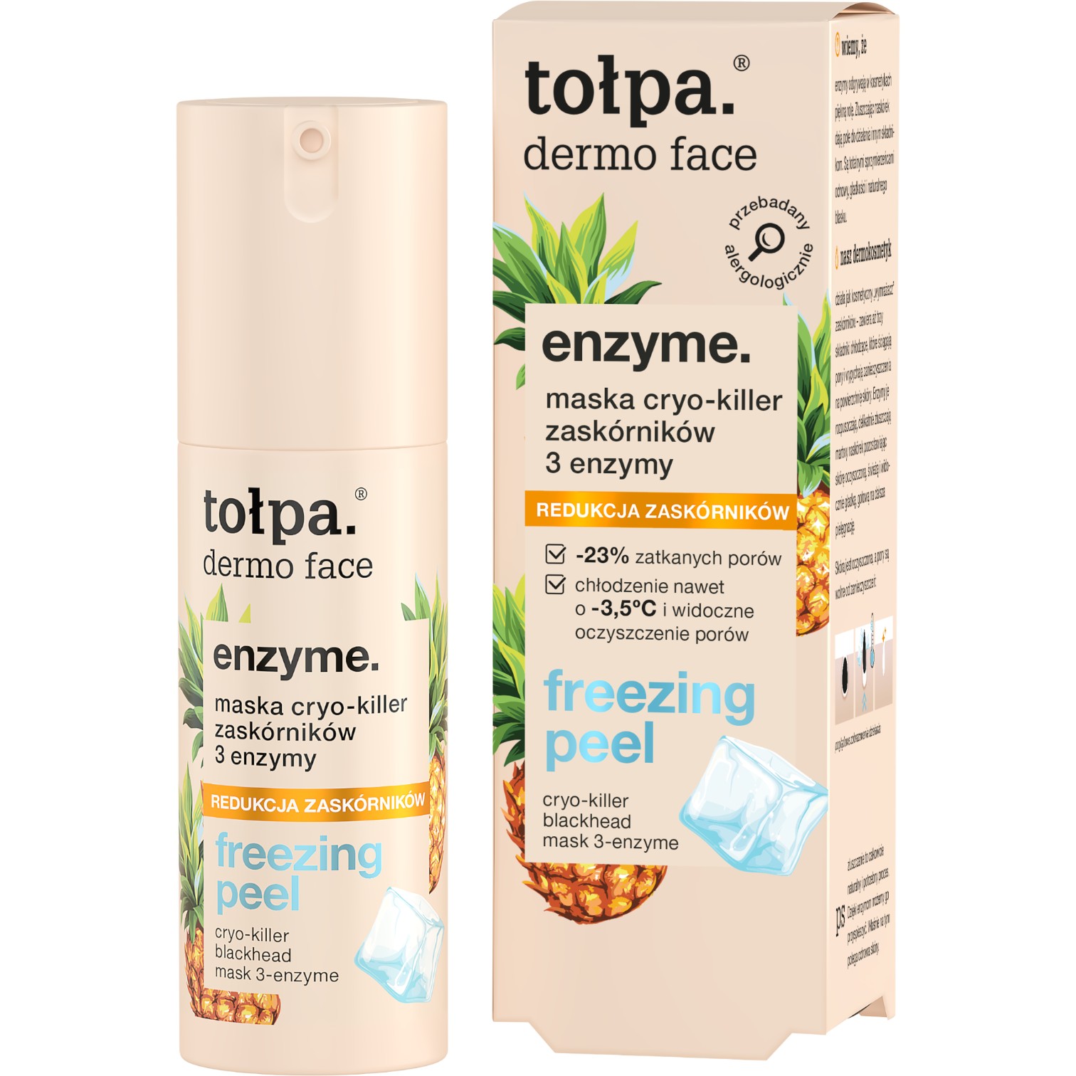 Tołpa Dermo Face Enzyme Maska cryo killer zaskórników Freeze Peel 