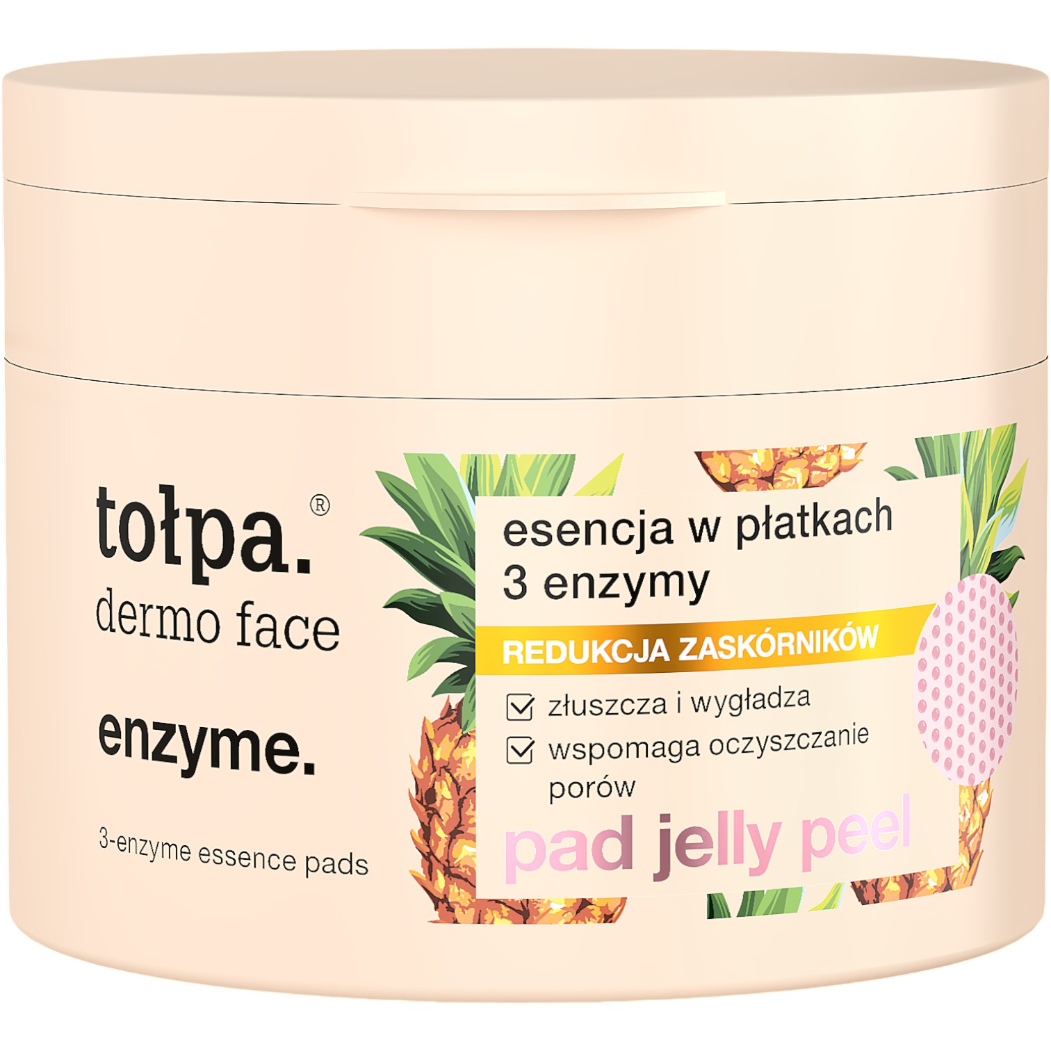 Tołpa Dermo Face Enzyme Esencja w płatkach 3 enzymy pad Jelly Peel, 50szt.