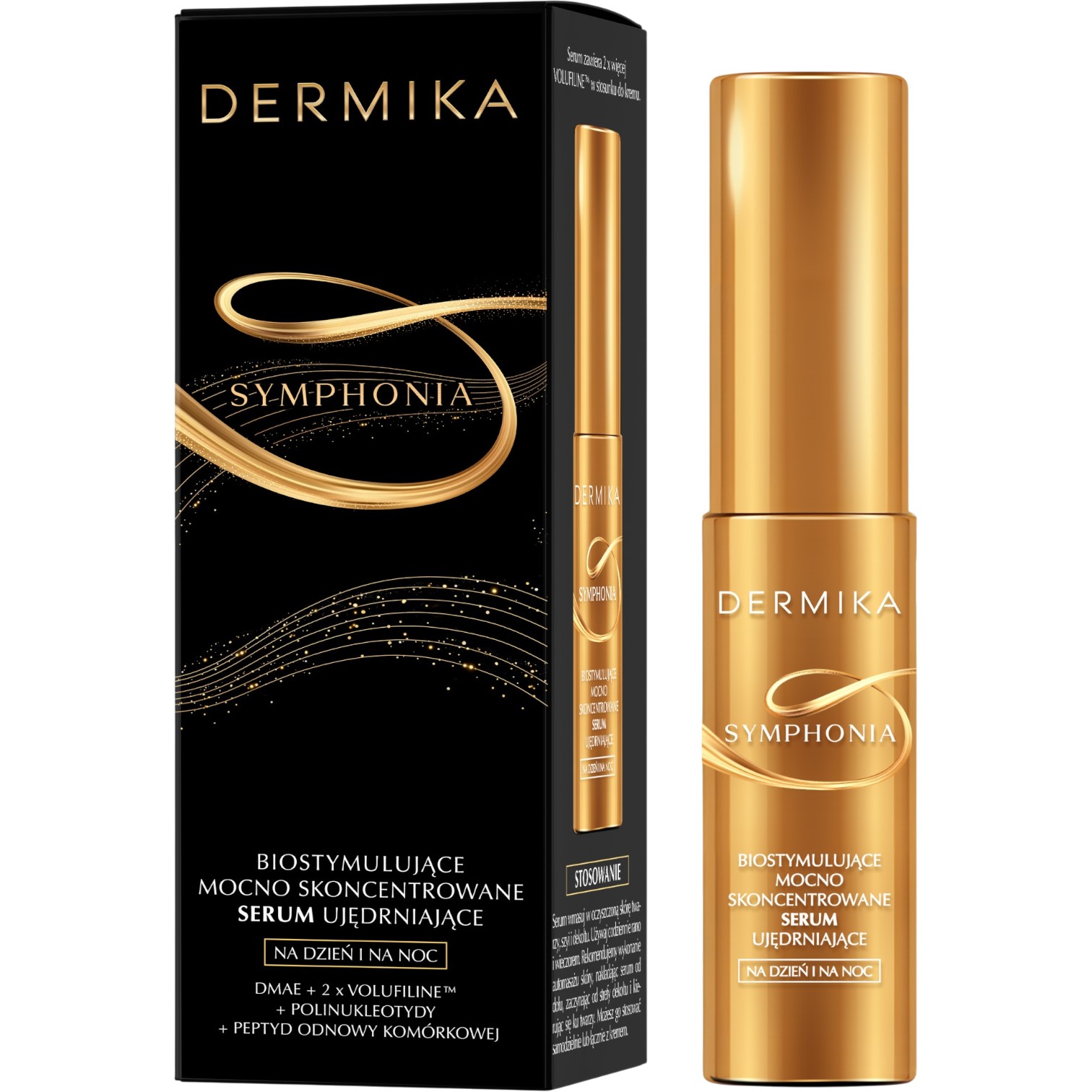 Dermika Symphonia Biostymulujące mocno skoncentrowane serum ujędrniające, na dzień i na noc, 30 ml