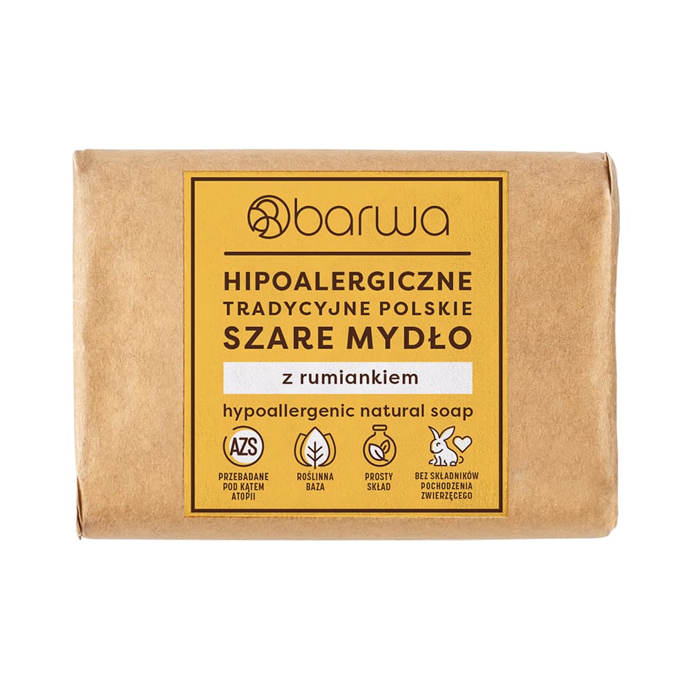 BARWA Mydło w kostce szare z rumiankiem