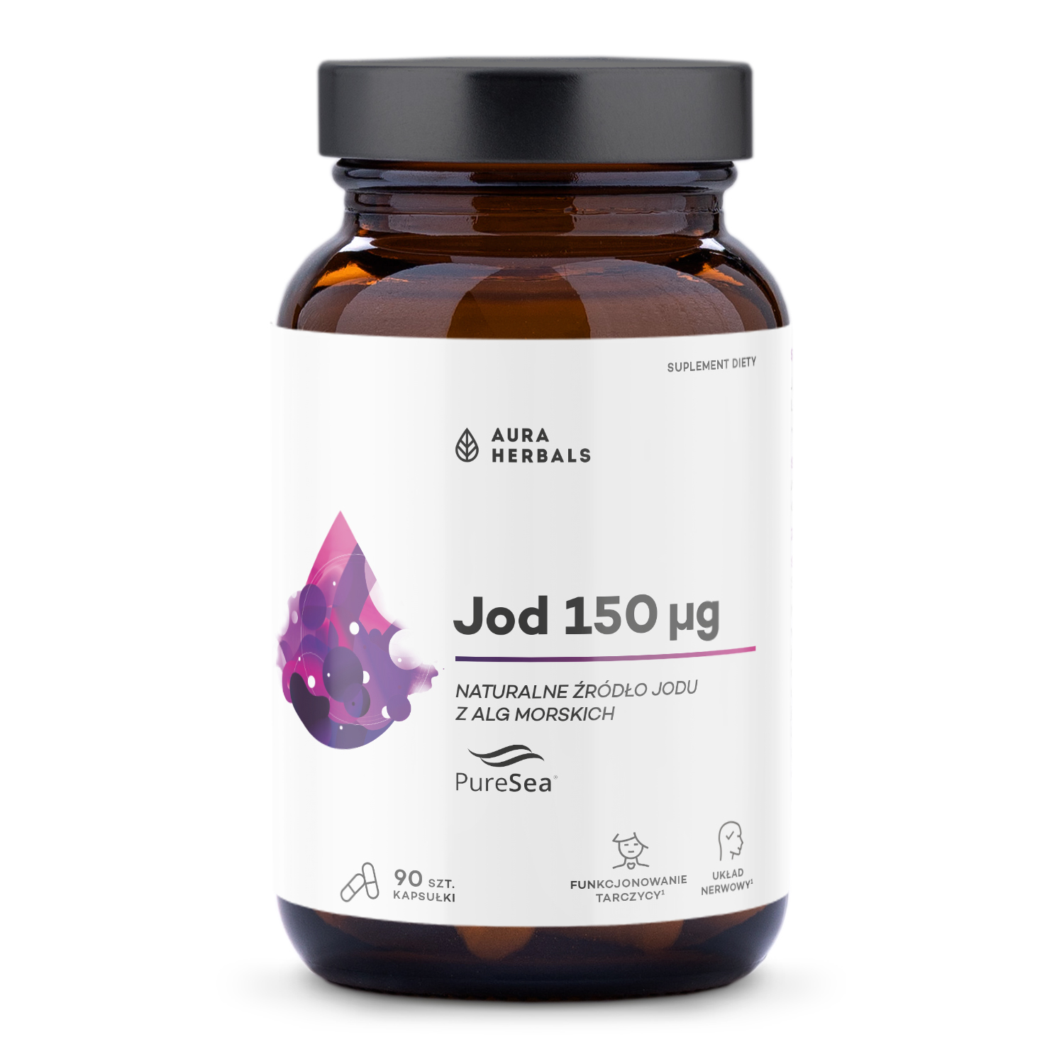Aura Herbals Jod 150 mcg PureSea Kapsułki, 90 szt.