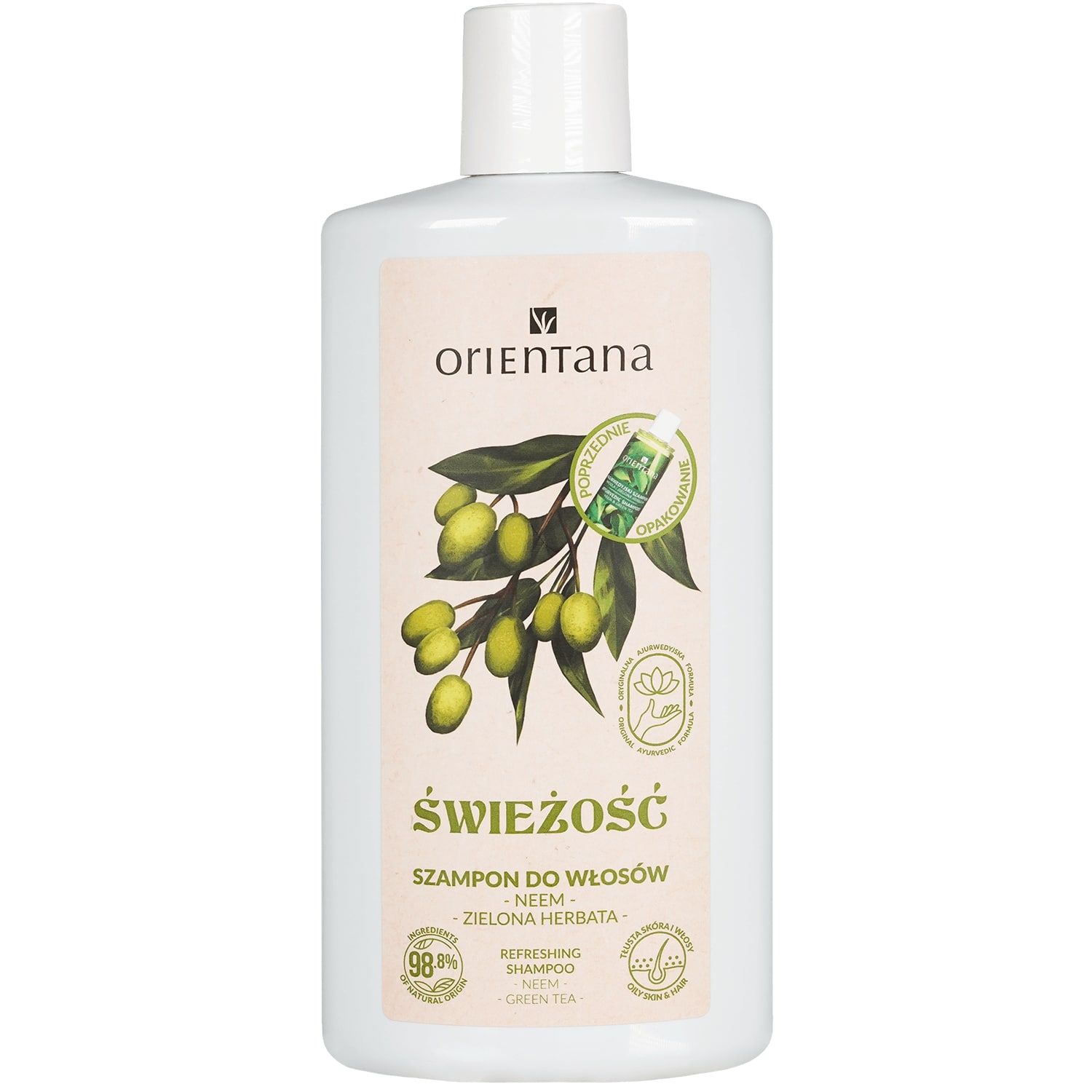 Orientana Shampoo Ayurvedico per Capelli al Neem e Tè Verde