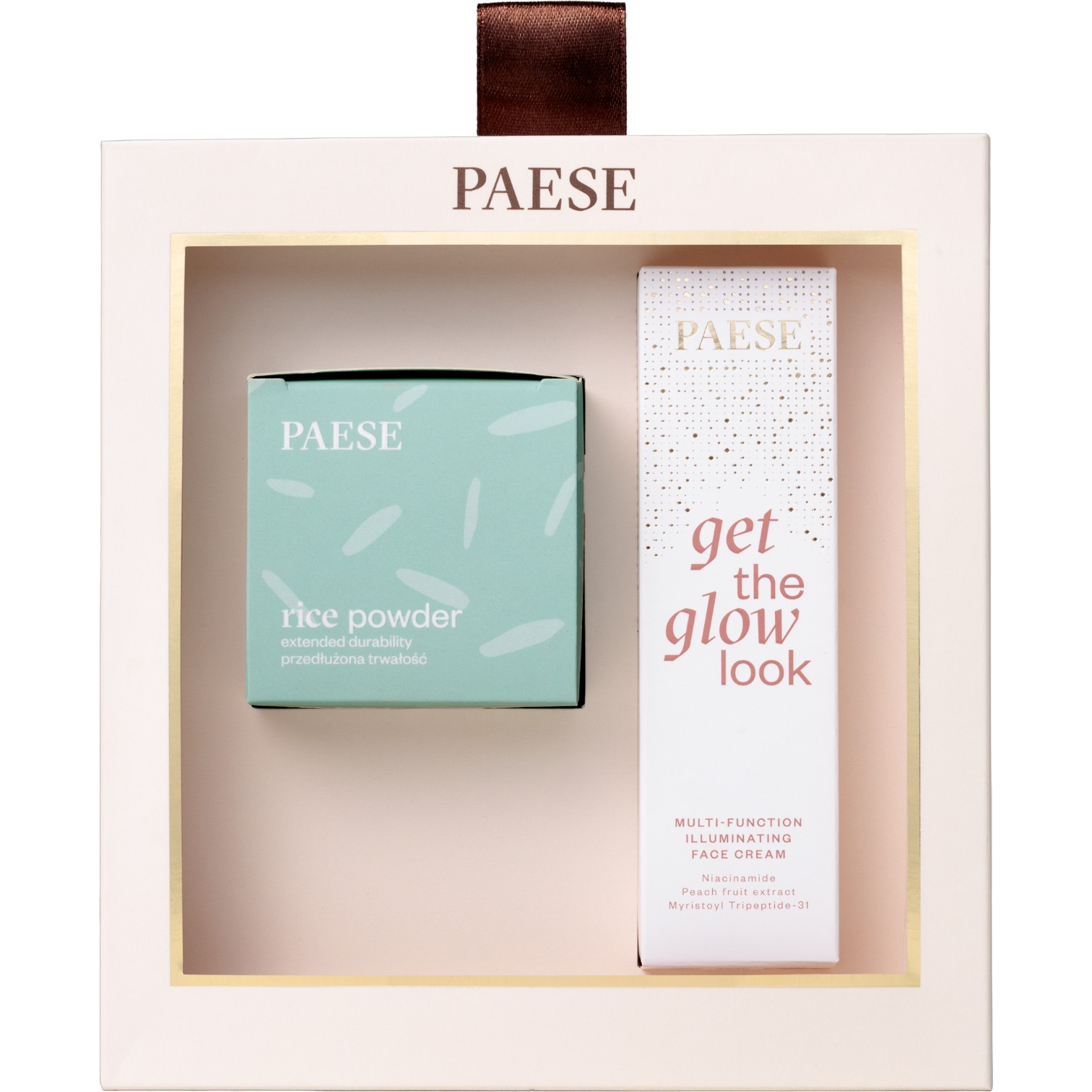 Paese zestaw: Get The Glow Look Krem 30ml + Sypki puder ryżowy 10g