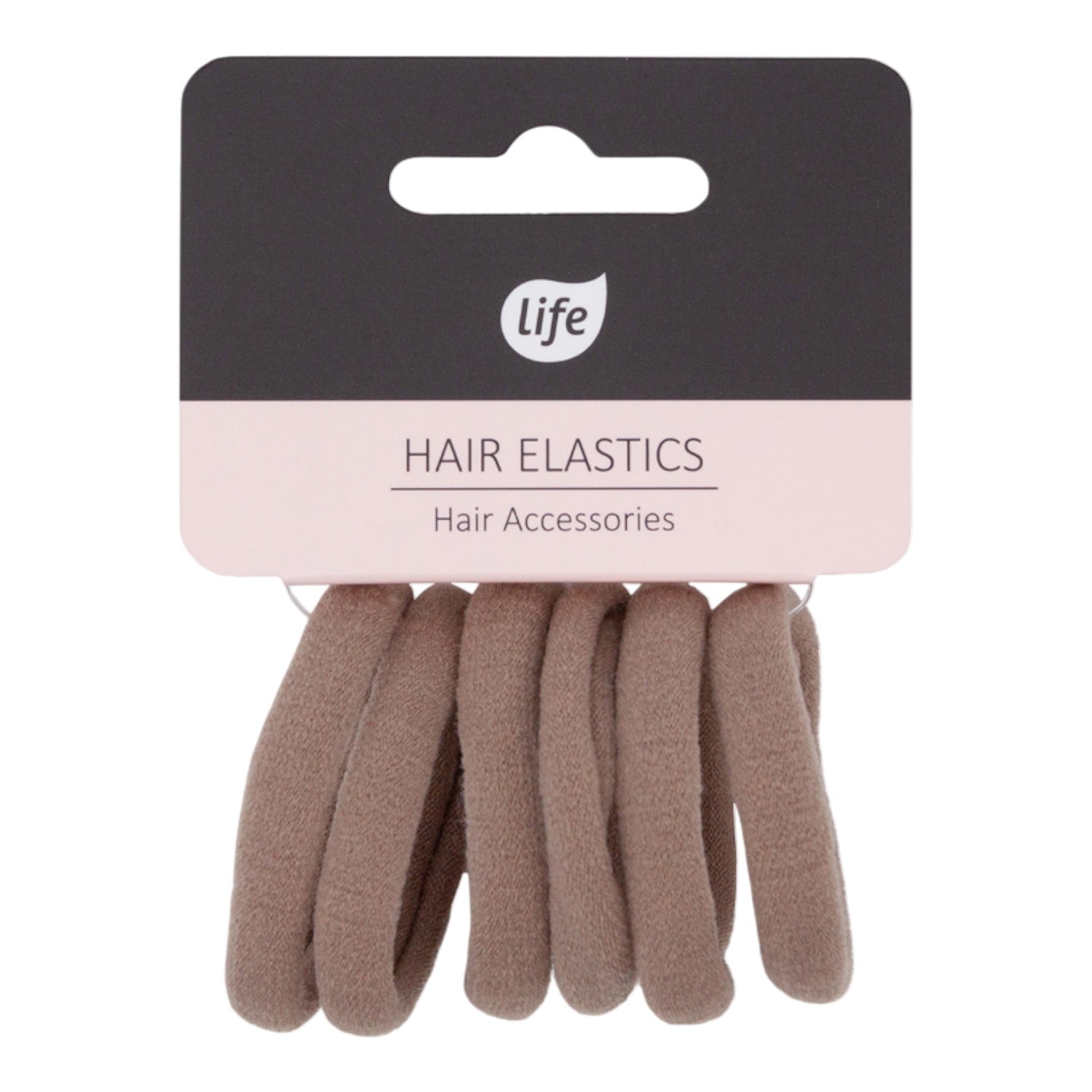 Life Gumki do włosów basic nude 6 szt.