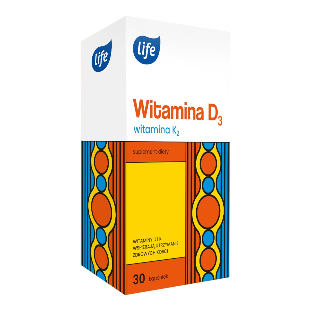 Life Witamina D3 + K2, Kapsułki