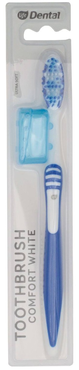 Life Dental Szczoteczka do zębów Comfort White Ultra Soft Niebieska