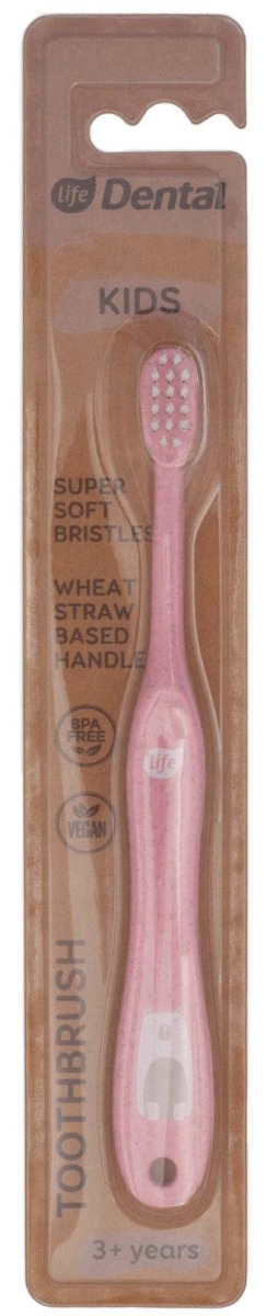 Life Szczoteczka do zębów dla dzieci 3+ Soft BIORóżowa