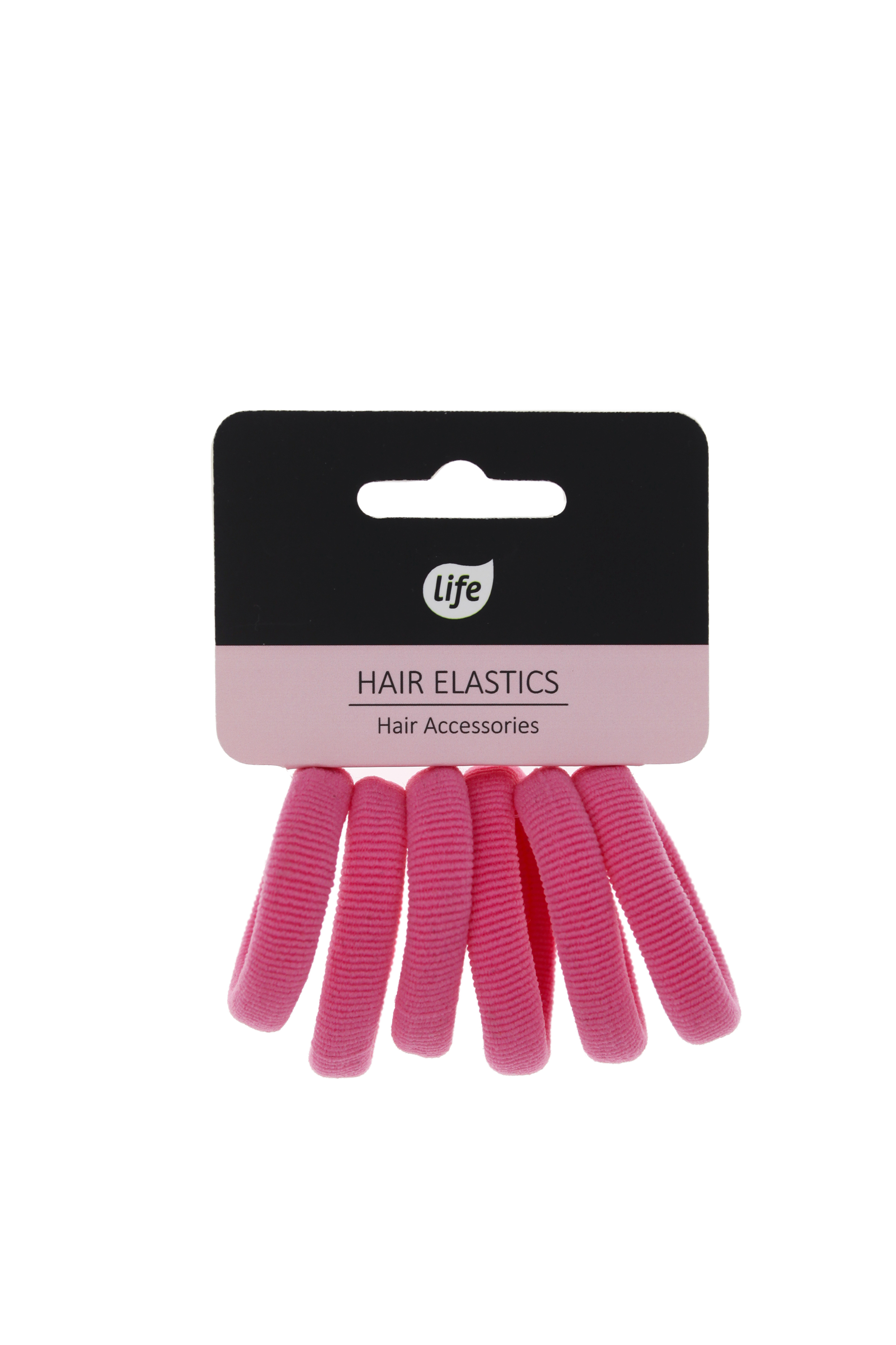 Life - Gumki do włosów basic różowe 6 szt.