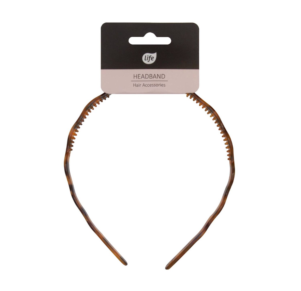 Life Opaska plastikowa do włosów fala bursztynowa błyszcząca