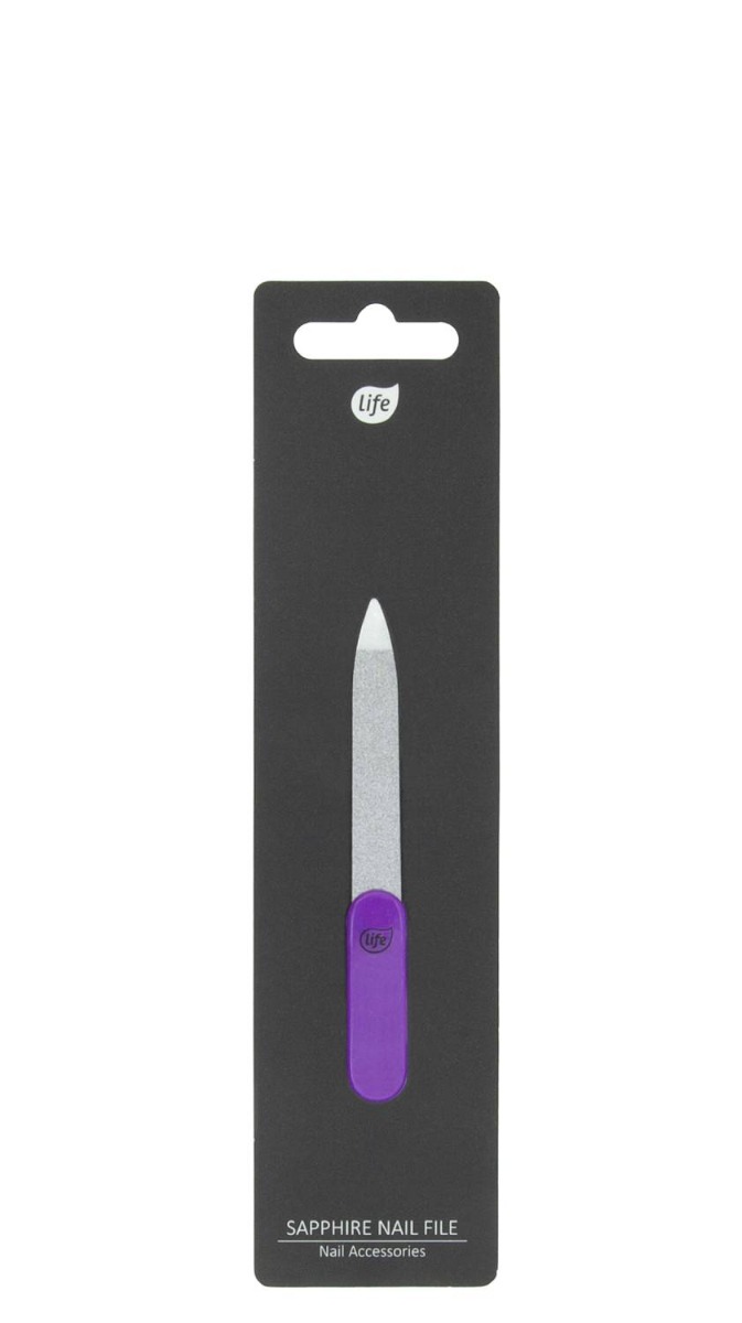 Life Pilniczek szafirowy krótki prosty do paznokci Fiolet