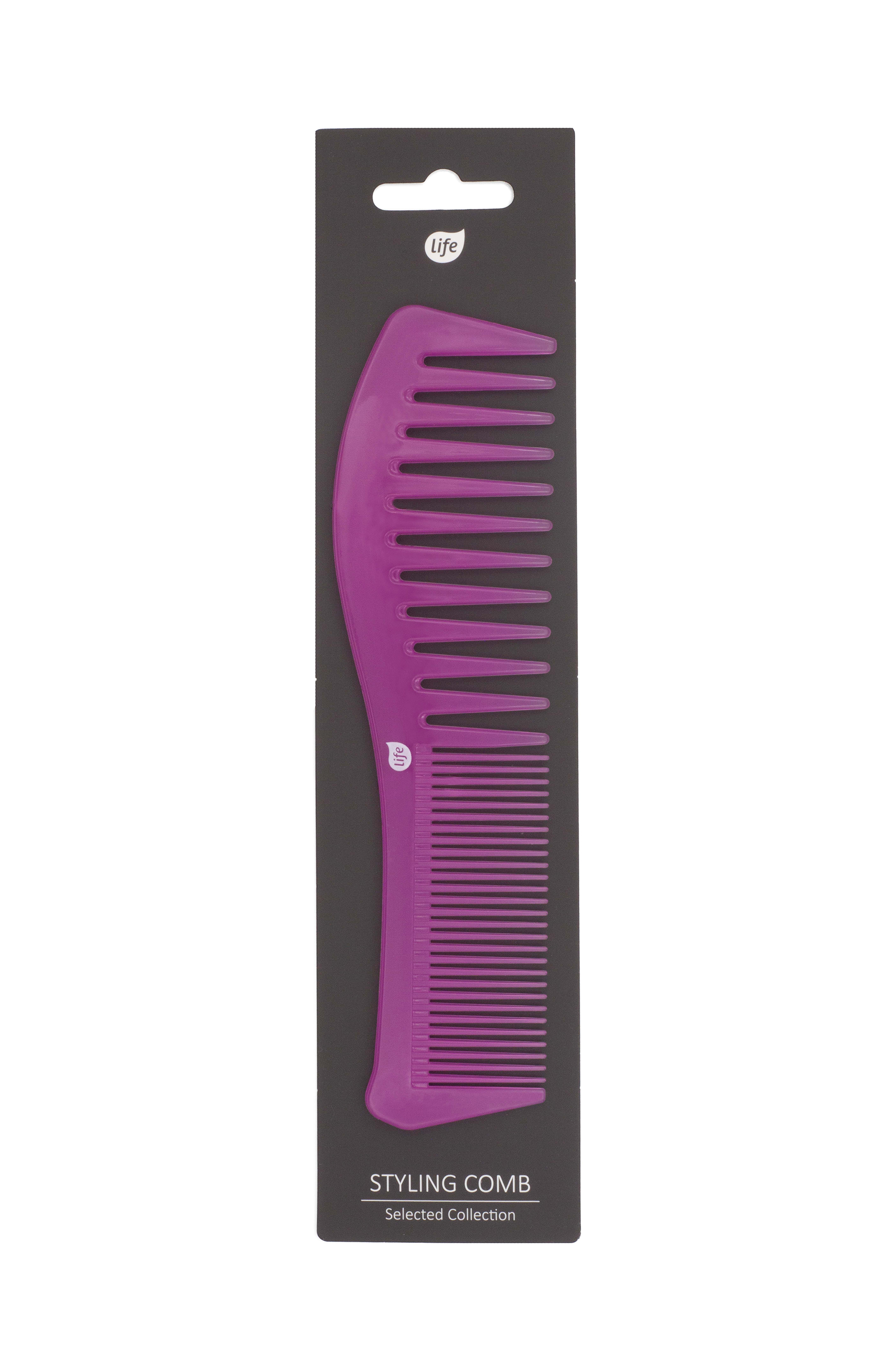 Life Grzebień do stylizacji włosów fala różowy