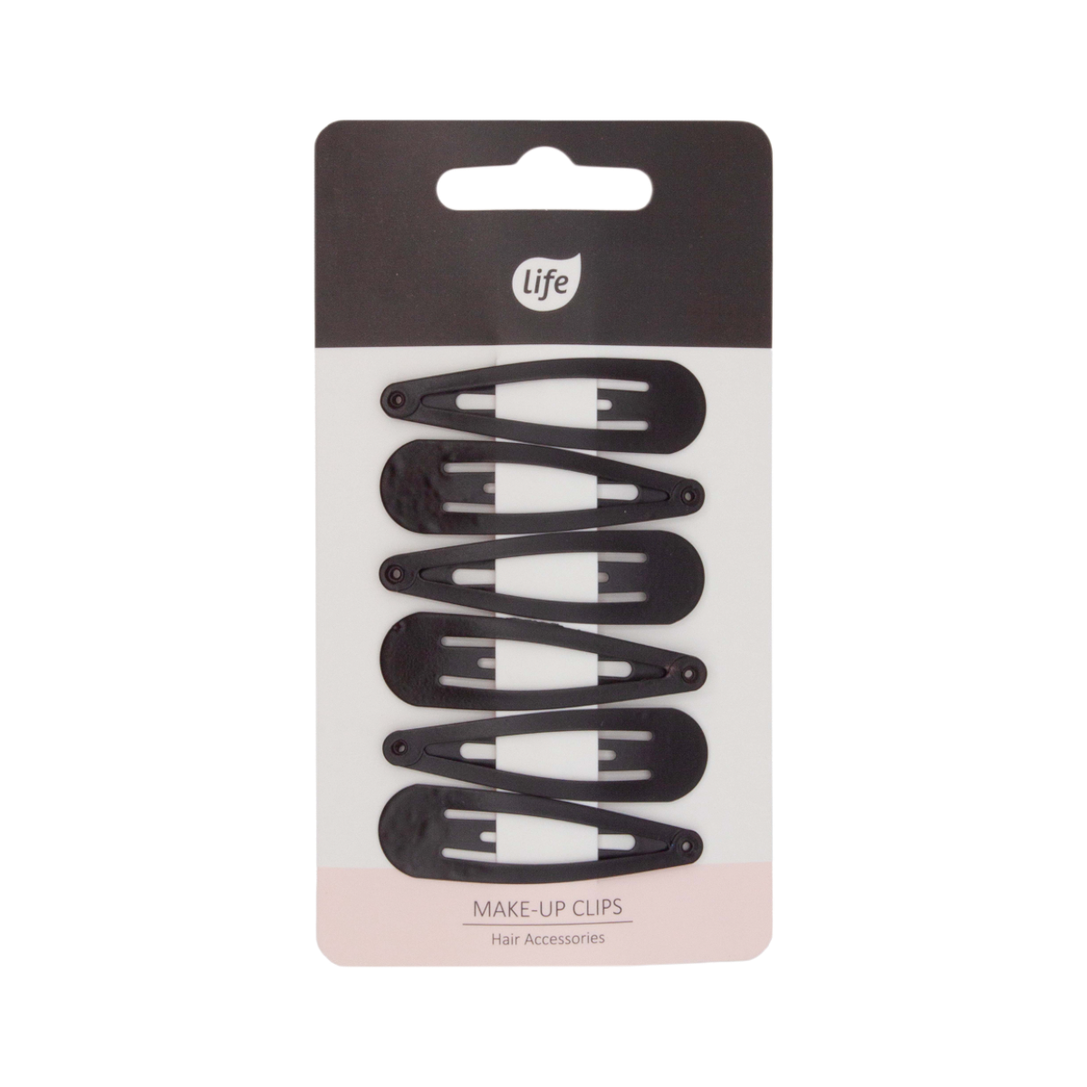 Life Spinki do włosów czarne basic 6 szt.