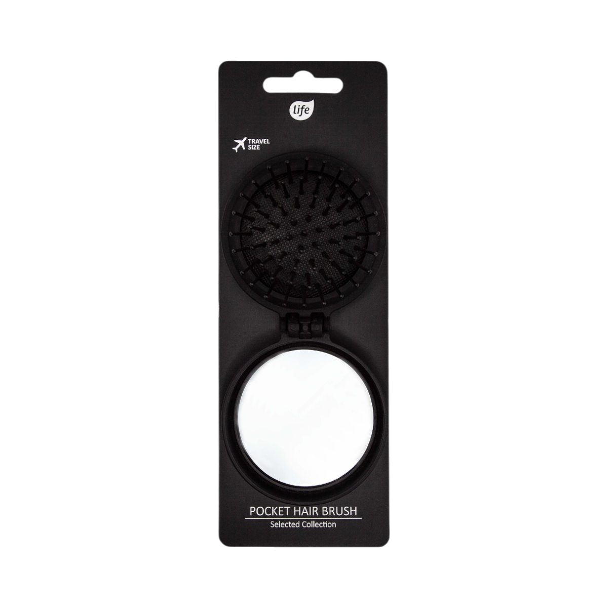 Life Szczotka do włosów składana z lusterkiem
