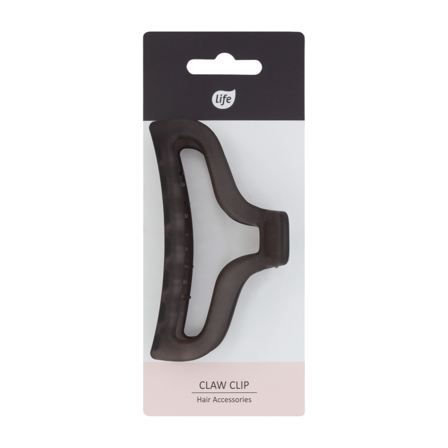 Life Klamra do włosów wklęsła szroniona czarna 1 szt.