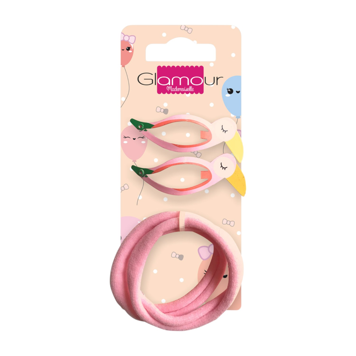Glamour Fermagli per capelli con elastici Tukan 4 pz.