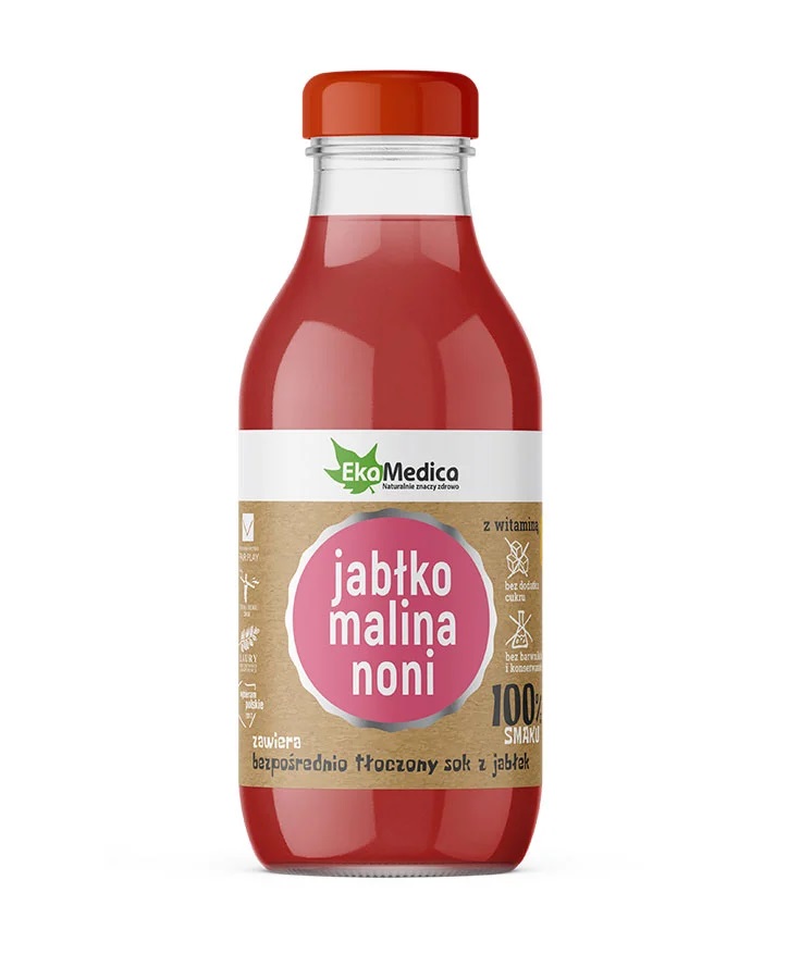 EkaMedica Jabłko Malina Noni, Sok, 300 ml 300 ml