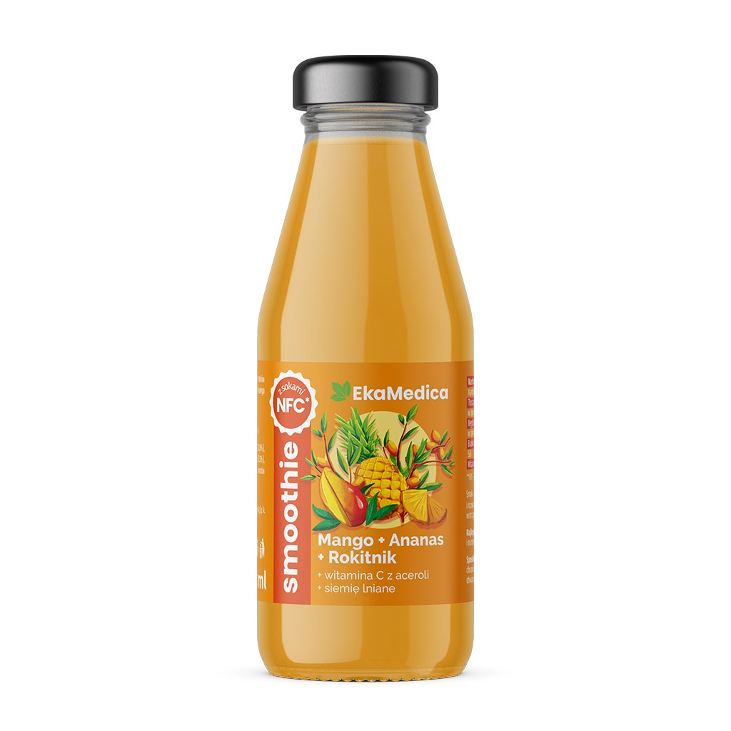 Ekamedica Smoothie Smak Mango-Ananas- Rokitnik 250 ml