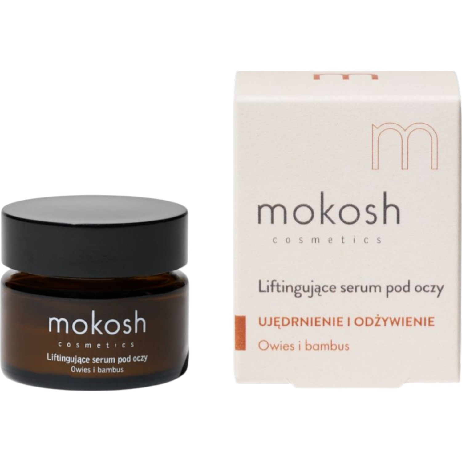 Mokosh Liftingujące serum pod oczy, Owies i bambus
