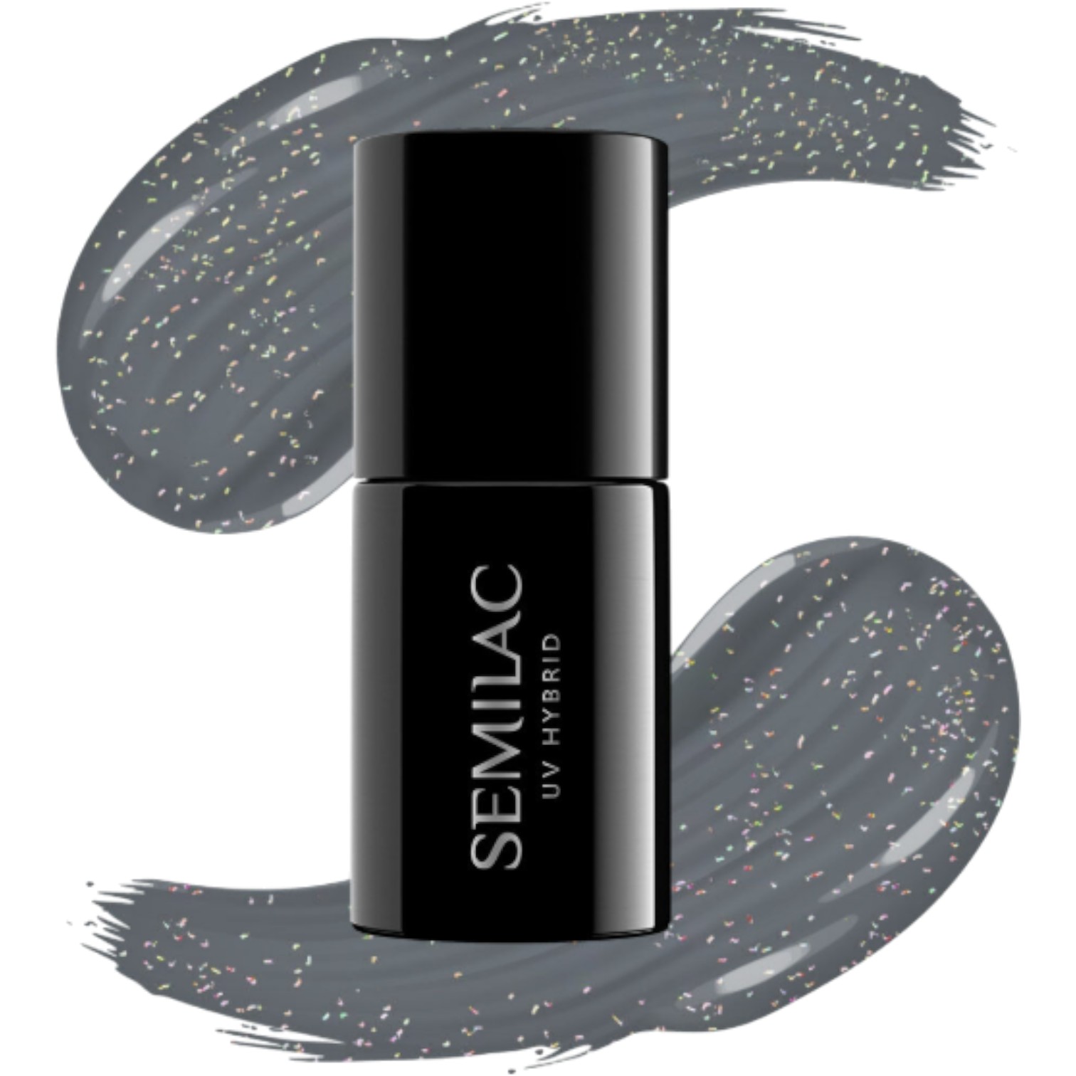 Semilac Lakier hybrydowy UV Hybrid, 326 Foggy Gray Shimmer  Foggy Gray Shimmer