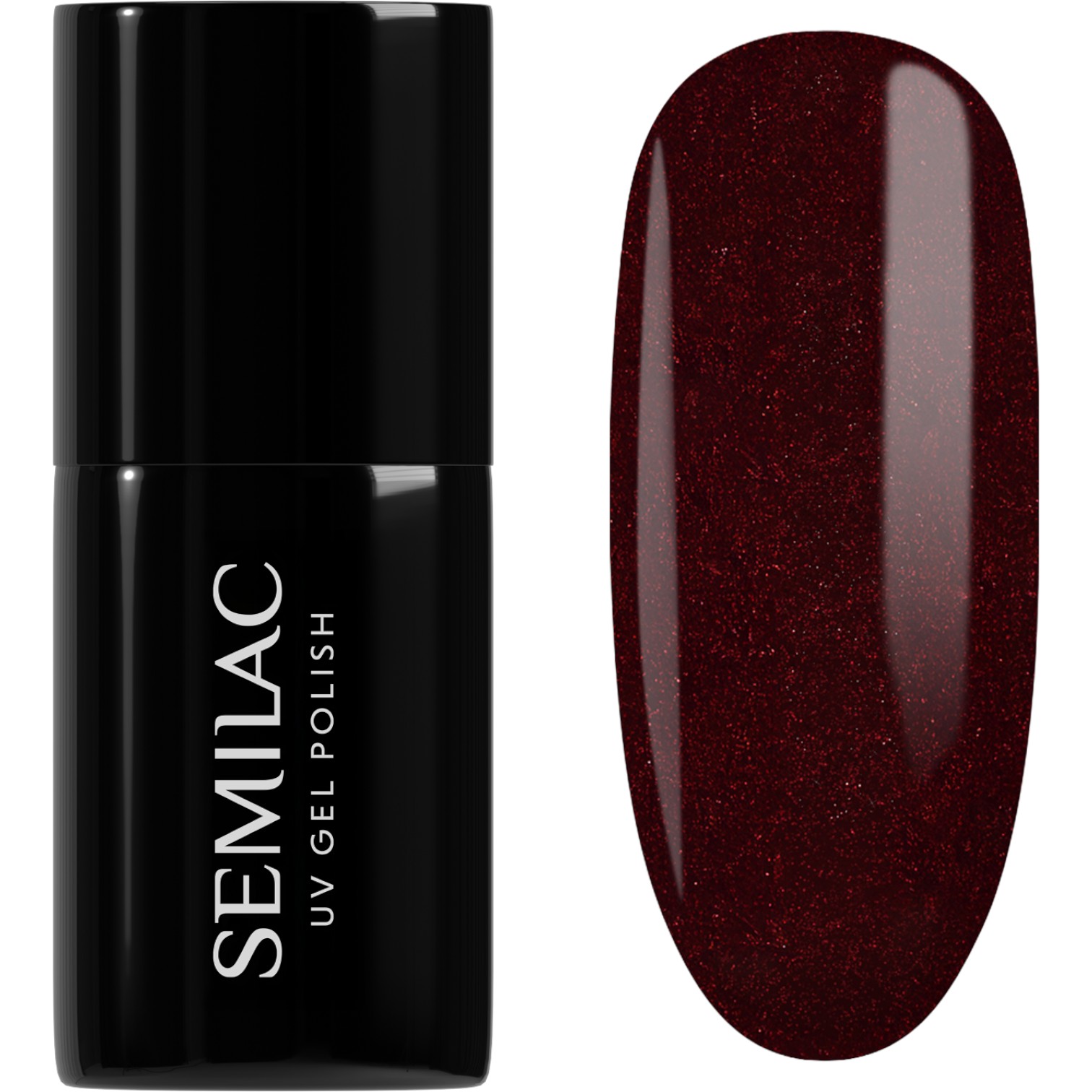 Semilac Lakier hybrydowy, 393 Sparkling Black Cherry