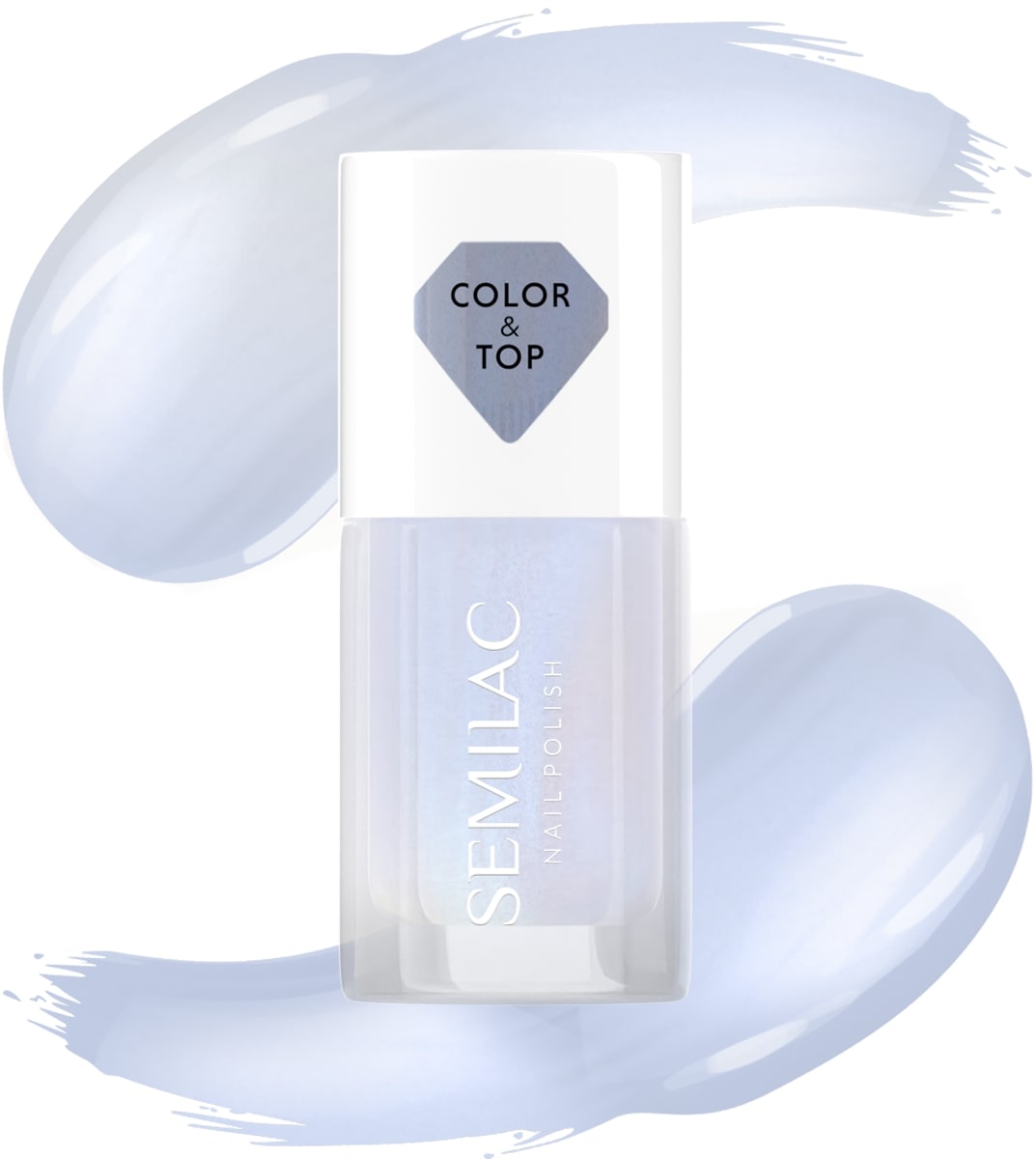 Semilac Top i lakier klasyczny 2w1 Blue Holo Glazed 7ml Blue Holo Glazed