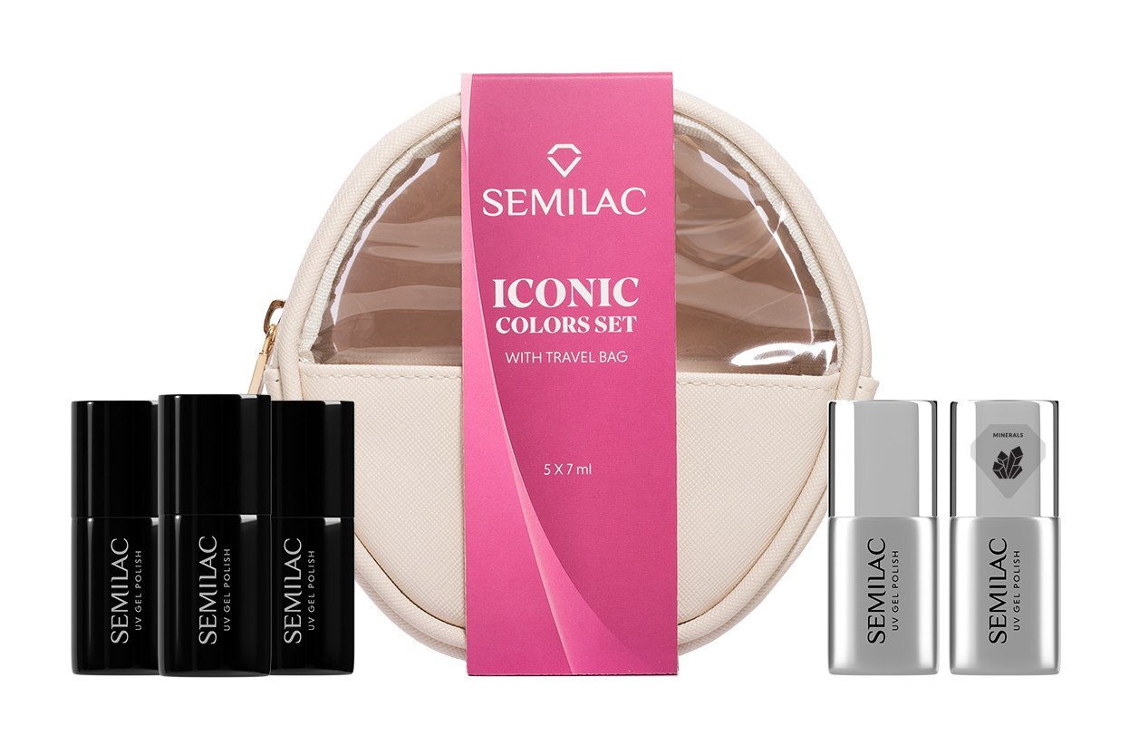 Semilac Set di smalti semipermanenti con pochette